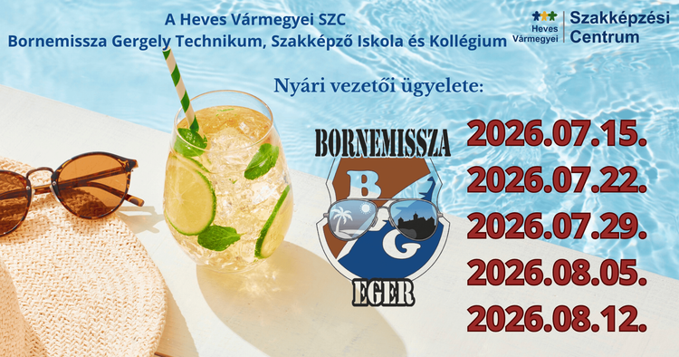 Nyári vezetői ügyelet 2026