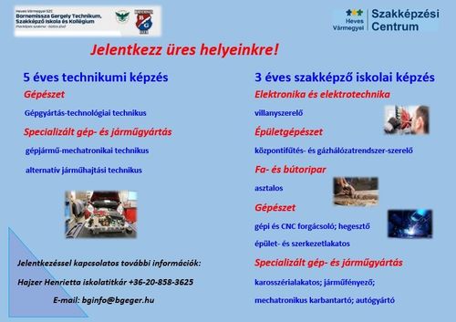 Szabad férőhelyeink